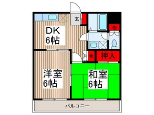 ピアチェ-レYM【2階】の間取り