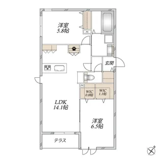 Eminence West【1階】の間取り