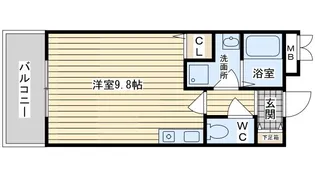 レジデンスKU【2階】の間取り