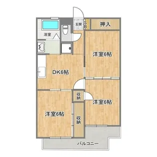パサージュ新大江【1階】の間取り