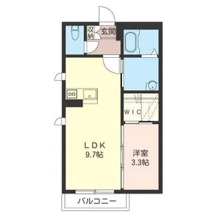 オアシスA【1階】の間取り
