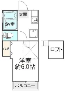 日乃出コーポ【2階】の間取り