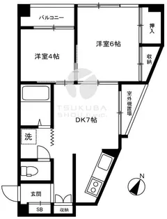 ライオンズマンション神楽坂【9階】の間取り