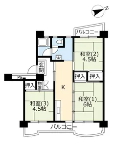 UR戸頭【2階】の間取り