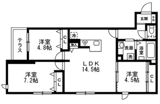 グランルミエール【1階】の間取り