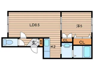 アラン円山【2階】の間取り