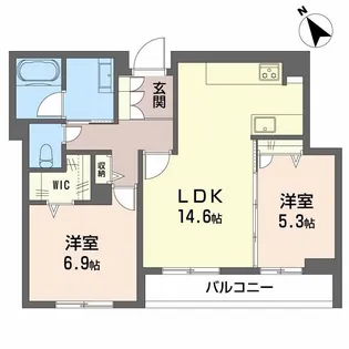 クラウンレジデンスII【1階】の間取り