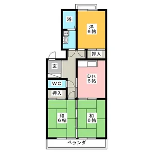 リヴァージュ高浜II【4階】の間取り