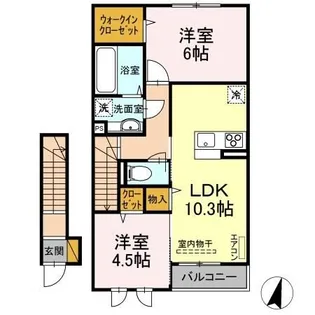 セジュールウィット【2階】の間取り