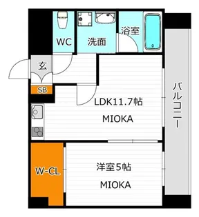 グレイス阿倍野松崎【6階】の間取り