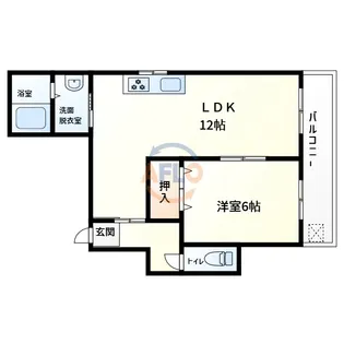 イルソーレ九条【2階】の間取り