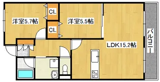 メゾンリリアール弐番館【2階】の間取り