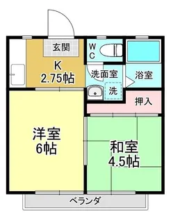 ハイヒルズ【2階】の間取り