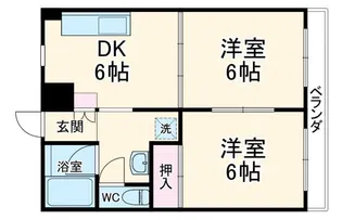 カルム緑地公園II【3階】の間取り