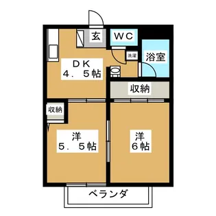 ドエルアルス神大寺2【2階】の間取り