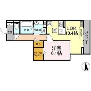 トリシア西岐阜【1階】の間取り