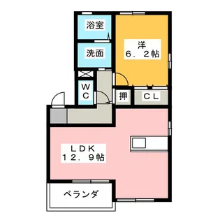 サンハイツVI B棟【2階】の間取り