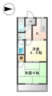 タウンロイヤル渡辺【1階】の間取り