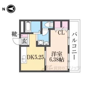 グローバル高田【4階】の間取り