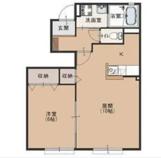 エルメゾン津田【1階】の間取り