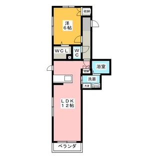 ロングアミティエ【1階】の間取り
