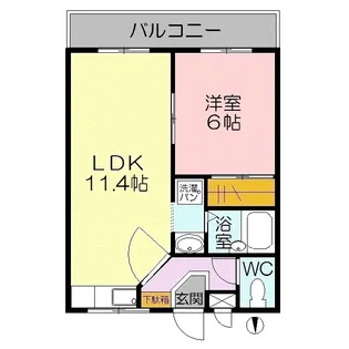 レックハウス キャロット A棟【1階】の間取り