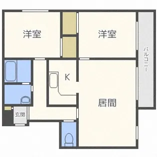 バティール白石【3階】の間取り