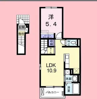 リヴァーサイドKI【2階】の間取り