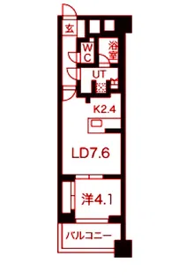 バースシティ横浜大通り公園【3階】の間取り