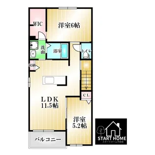 ハピネス北島D【2階】の間取り