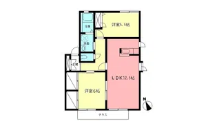 クレールB【1階】の間取り