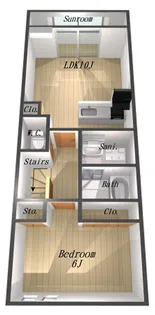 山形県山形市桜田西1【アパート】の間取り