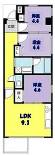 レオン光善寺II【3階】の間取り