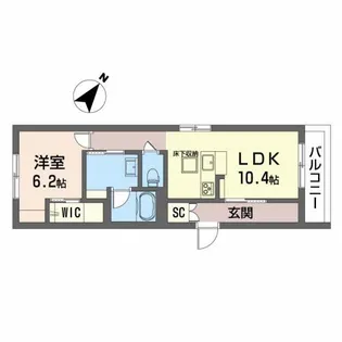 ペレオ黄金町【1階】の間取り