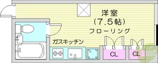 コーポ土樋【7階】の間取り