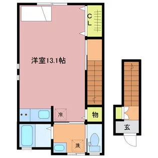 D-BOX桜谷【2階】の間取り