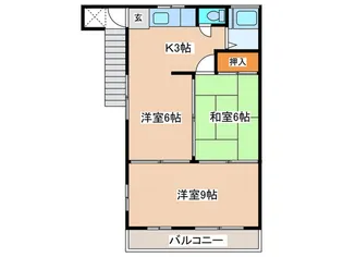 第3キクヤコ-ポ【2階】の間取り