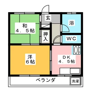 コーポ悠紀【1階】の間取り