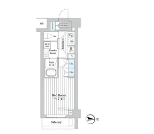 プレール・ドゥーク新宿West【3階】の間取り
