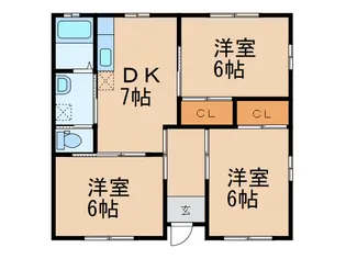 栃木県河内郡上三川町大字多功【一戸建】の間取り