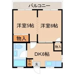 コーポ田中【1階】の間取り