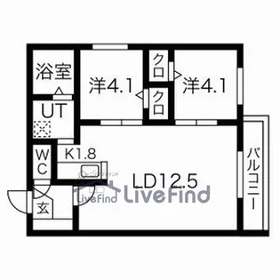 北海道札幌市白石区菊水五条3【マンション】の間取り