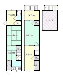 大阪府枚方市出口5【一戸建】の間取り