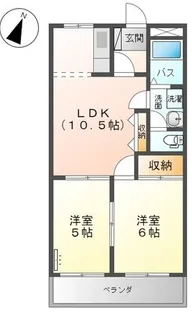 岡山県倉敷市新田【マンション】の間取り