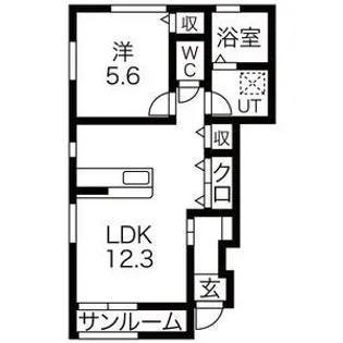 ウィローズ藤沢A棟【1階】の間取り
