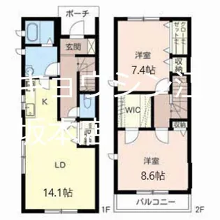 大阪府豊中市日出町2【一戸建】の間取り