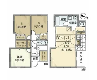 神奈川県茅ヶ崎市共恵1【一戸建】の間取り