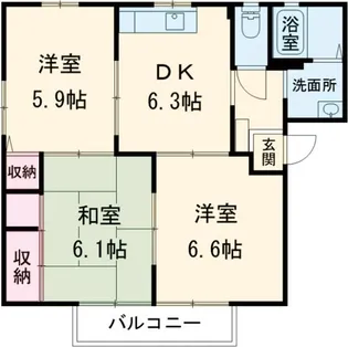 エクセレント郷ノ木 B棟【1階】の間取り