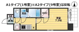 エスリード大阪城PREMIER【4階】の間取り