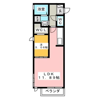 スタブリテラス鈴鹿【1階】の間取り
